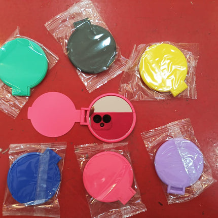 Pack Espejos Compactos de Bolsillo 6cm de diametro. Personalizables | Colores Surtidos 12 unidades