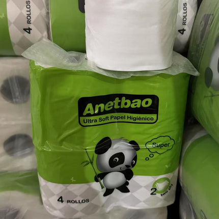 Papel higiénico doble hoja 35m 85g | Paquete 4 rollos, caja 18 paquetes | Suave, resistente e ideal para emprendedores y negocios