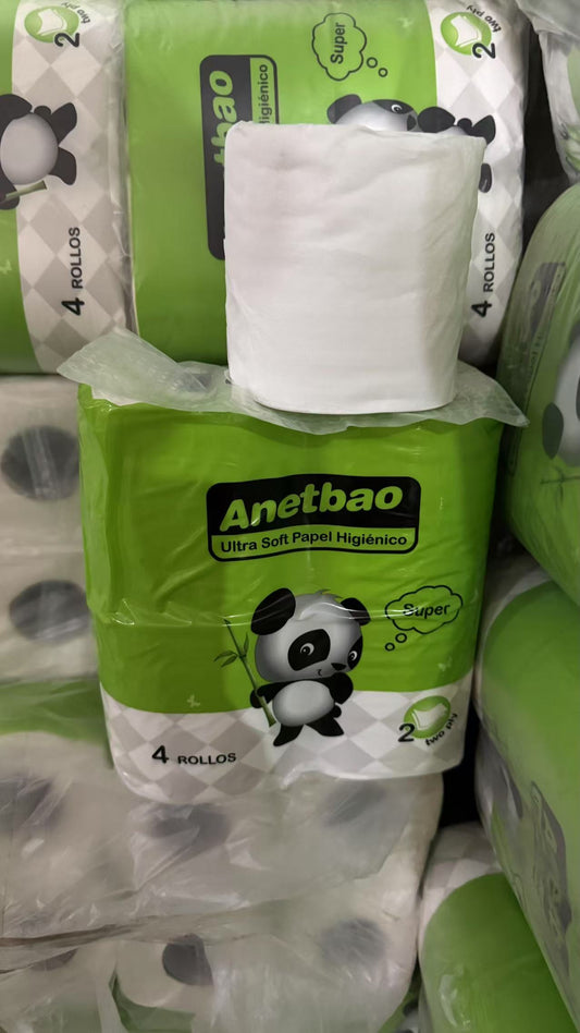 Papel Higienico 35 metros 85 gramos Doble hoja Paquete 4 Rollos y 1 caja 18 paquetes