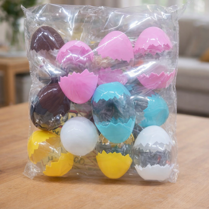 Huevito acrilico docena colores surtidos