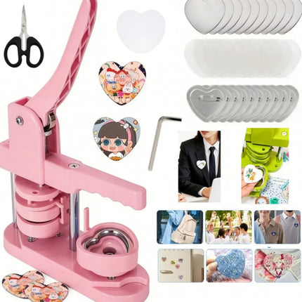 Maquina de chapita molde de corazon +100 chapitas