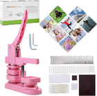Kit de máquina rosa para chapitas de 50 mm con 50 piezas incluidas