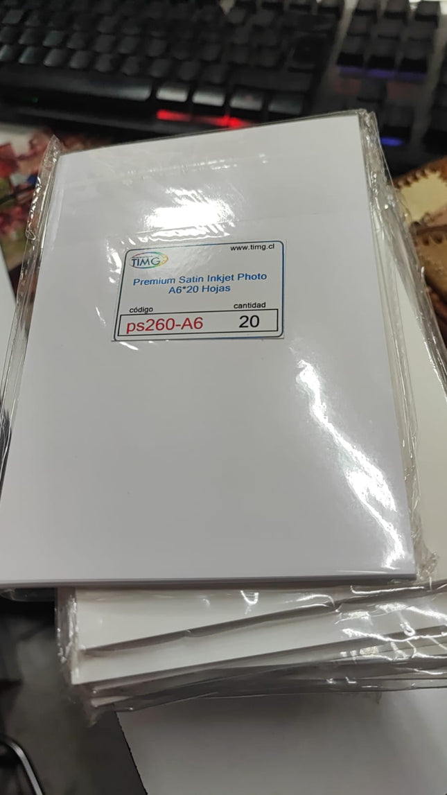 Papel fotografico premium satin A6-20 hojas