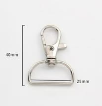 Mosquetones metálicos para usar en cinta lanyard, 100 unidades