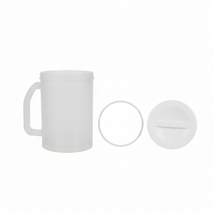 Vaso Cervecero Congelable 350 ml con Tapa | Mantiene tu Bebida Helada