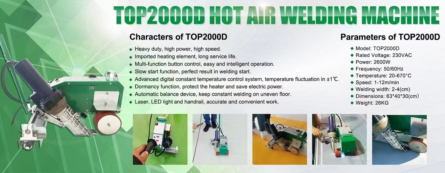 Selladora de aire caliente TOP2000 - para telas banners y PVC