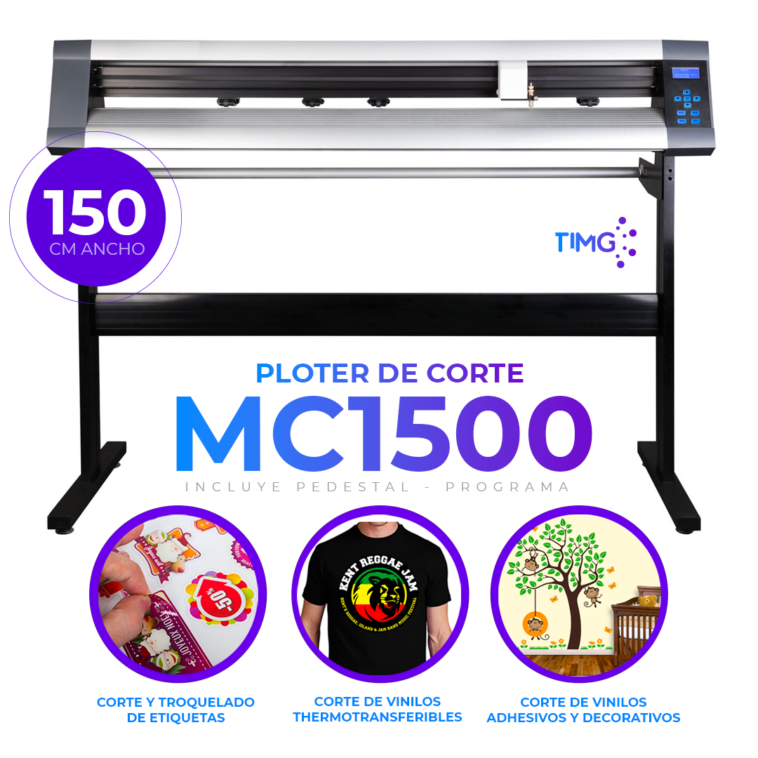 Ploter de corte MC1500 incluye programa Singmaster, 150 cm de ancho