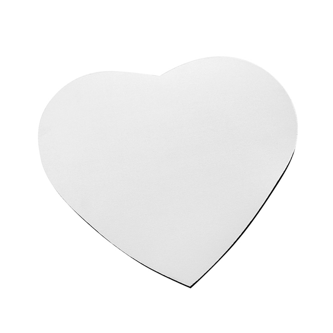 Mousepad sublimable modelo corazón 17 x 22 cm, 3mm de grosor