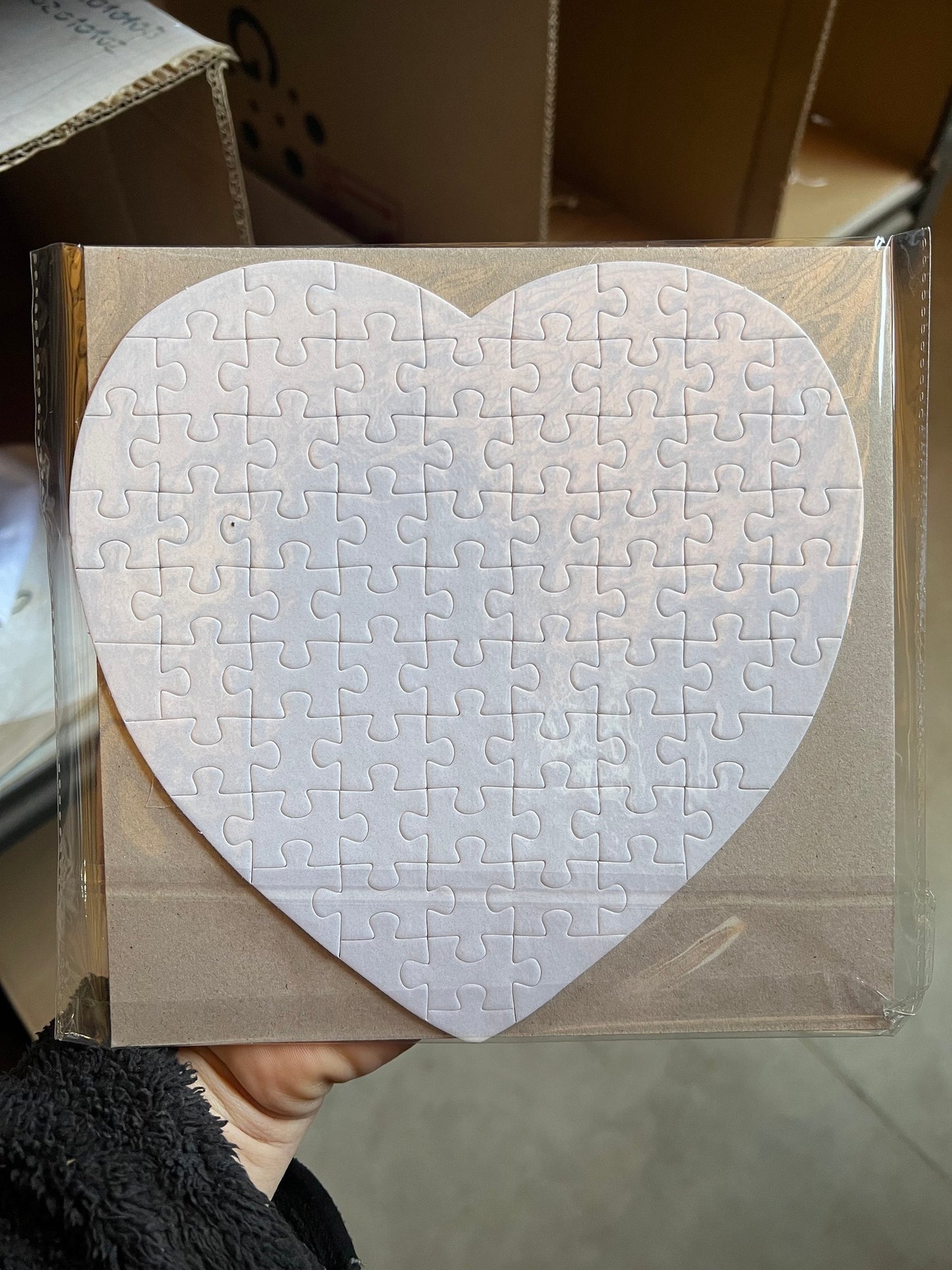 Puzzle sublimable forma de corazón, 74 piezas, 19x19cm