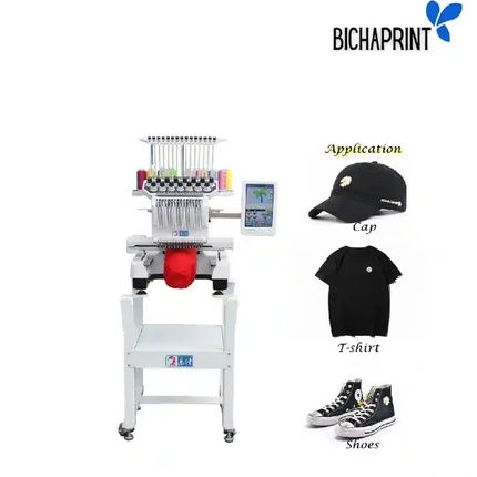 Bordadora de gorras y camisas Lj-1501H 15 colores 1 cabezal