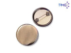 Componentes metálicos de chapa pin de 58 mm, vista frontal y posterior