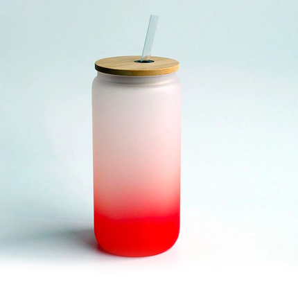 Vasos con bombilla sublimables satinados gradiente de color 500ml